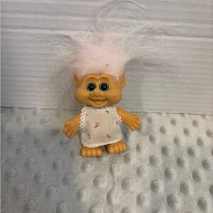 Charming Troll Doll with White Hair